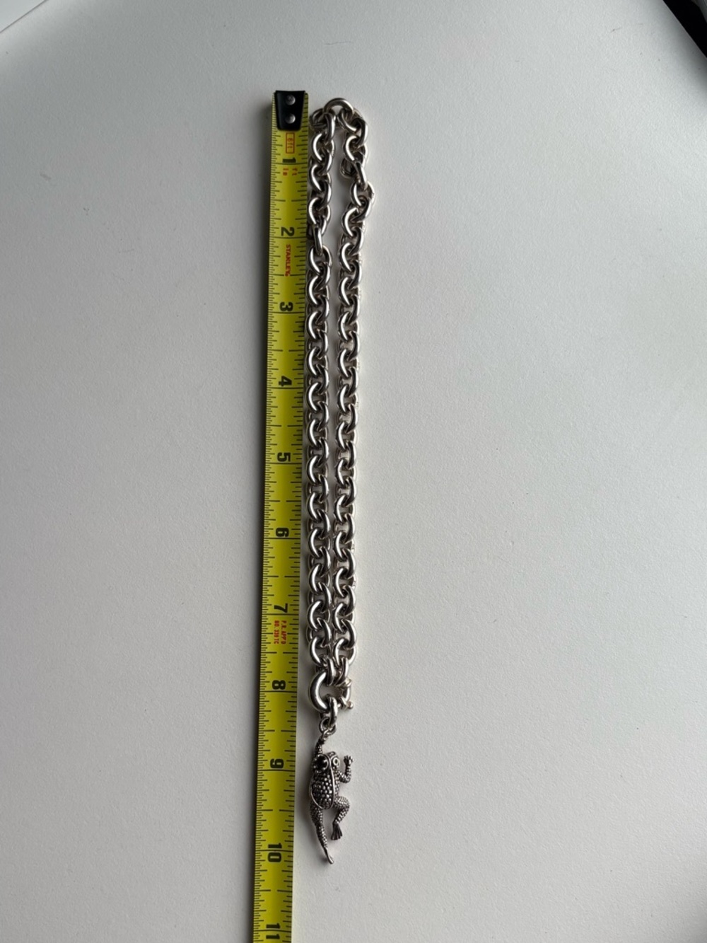 Kieselstein Cord Frog Prince Sterling Silver Chain Link Necklace & Charm 99.2 - Picture 14 of 16